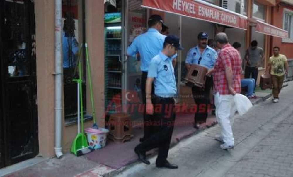 Çorlu Zabıtası Kaldırım İşgallerine Göz Açtırmıyor