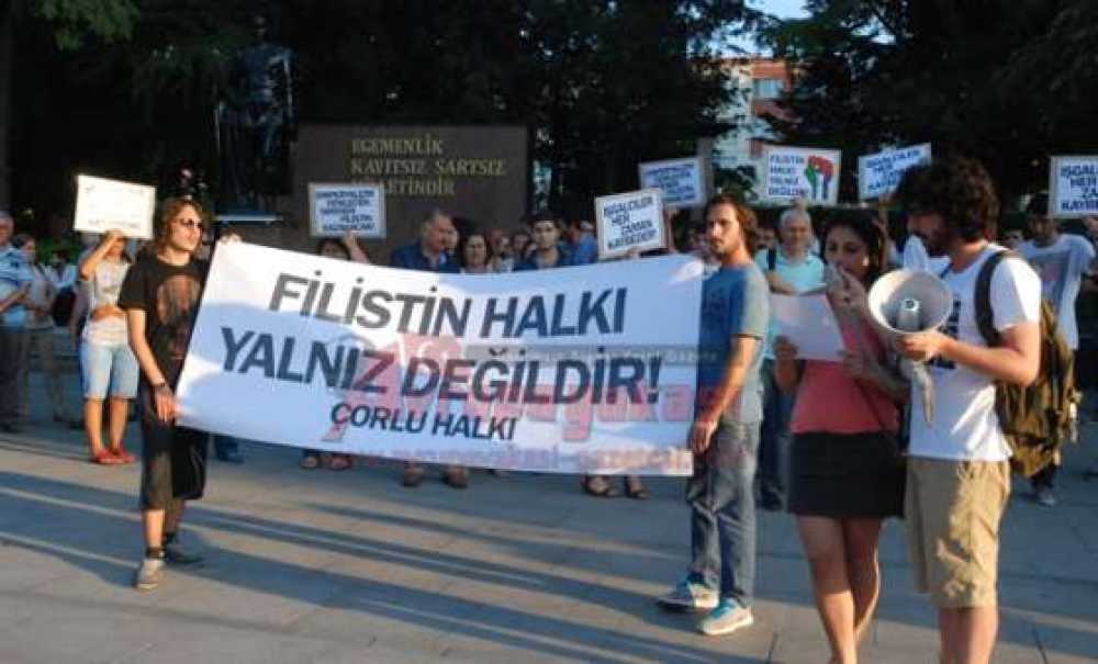 Çorlu`dan Filistin`e Destek