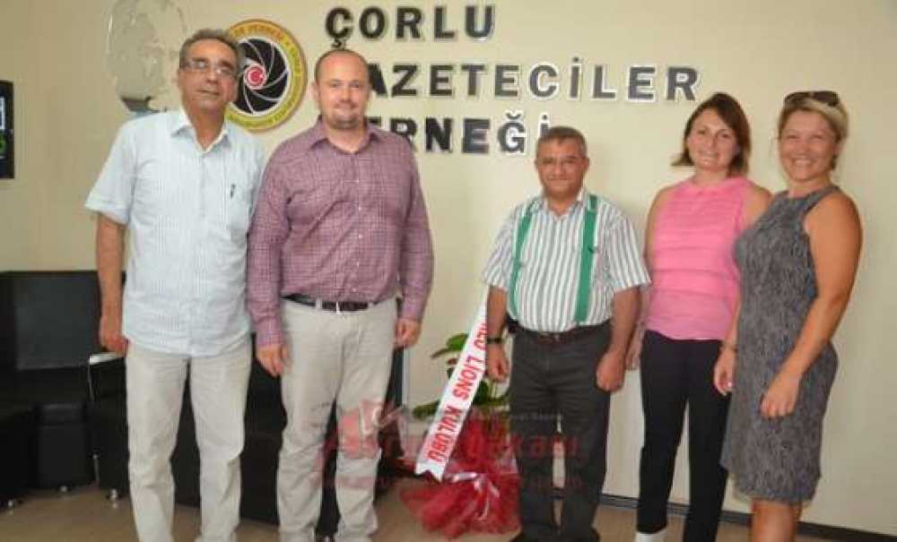 Çorlu Lions Kulübü'nden Çorlu Gazeteciler Derneği'ne Ziyaret