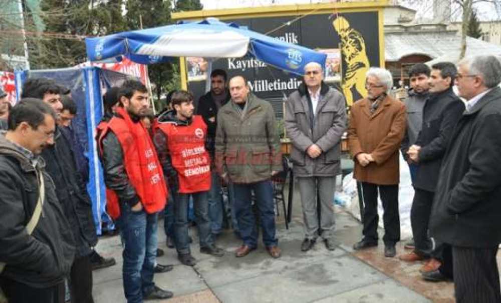 Milletvekili Tüzel'den Grevdeki İşçilere Destek