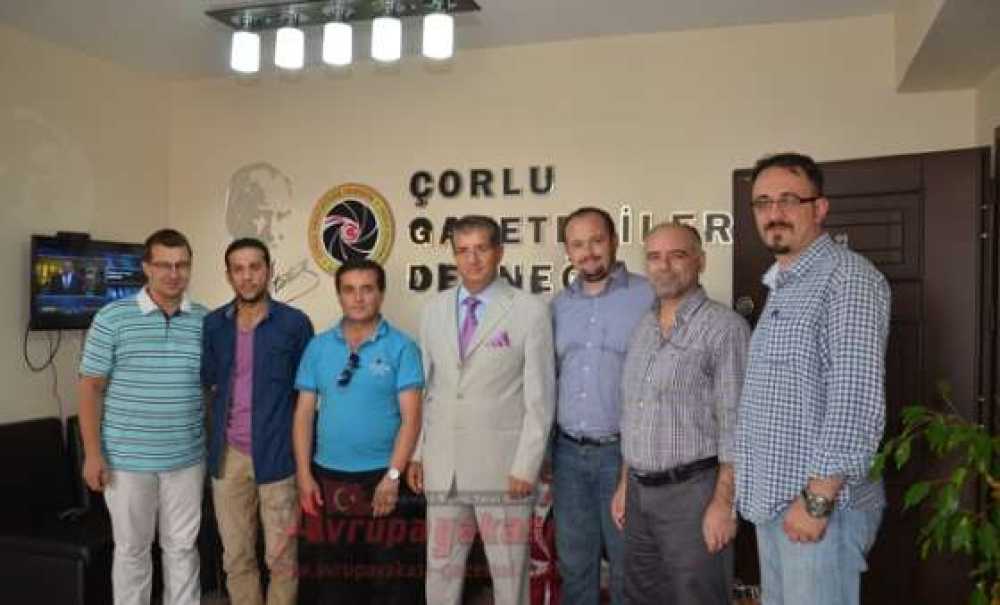 Kaymakam Doğan`dan Çorlu Gazeteciler Derneği`ne Veda Ziyareti
