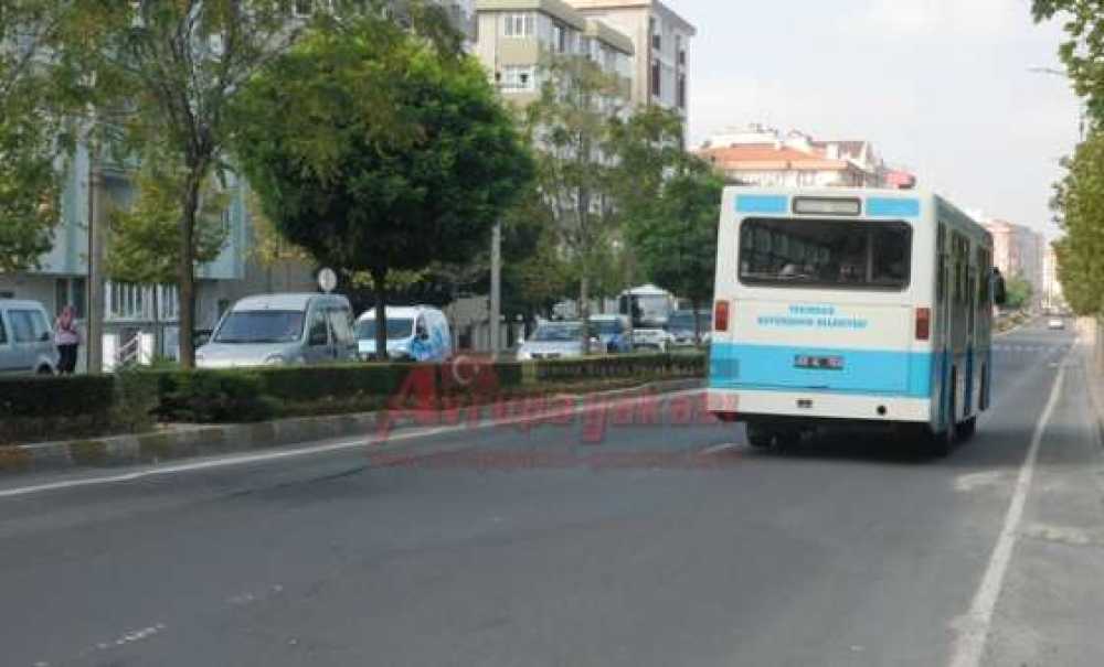 Tekirdağ `ın Otobüsü Çorlu Yollarında