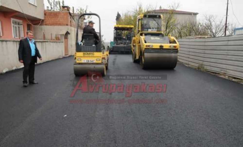 Çorlu Belediyesi'nden Nusratiye Mahallesi'nde Asfaltlama Çalışması