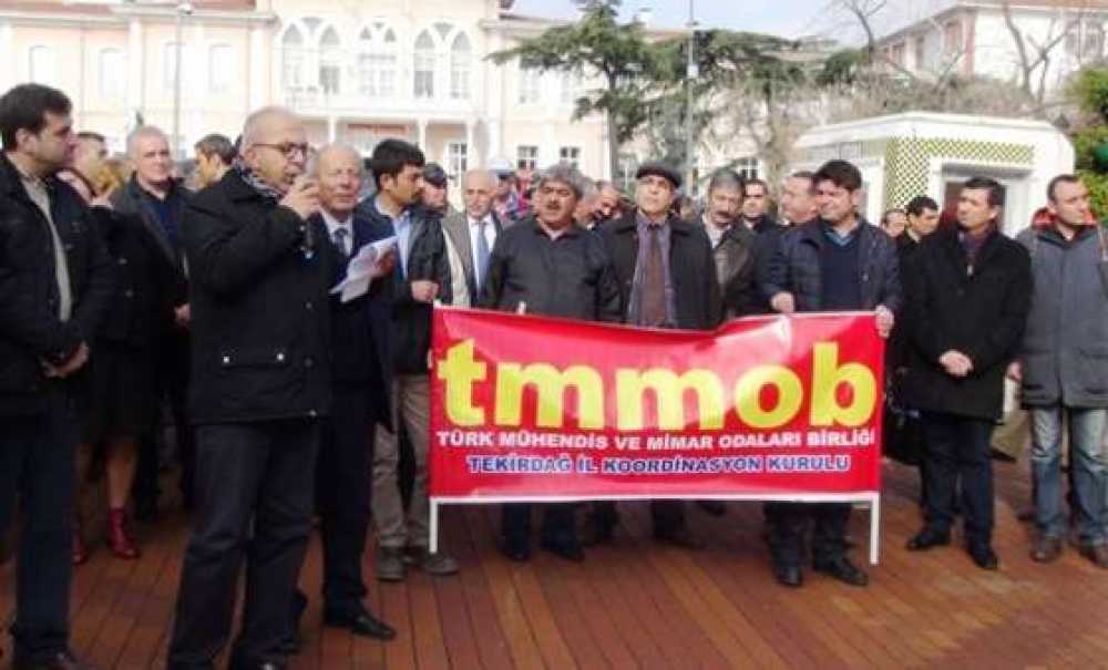 Tmmob Tekirdağ Şubesi Yeni Torba Yasa Tasarısını Protesto Etti