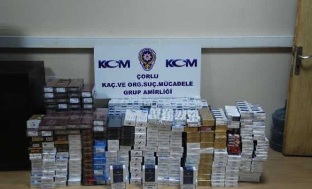 Çorlu Kom Ekipleri 3 Bin 500 Paket Kaçak Sigara Ele Geçirdi