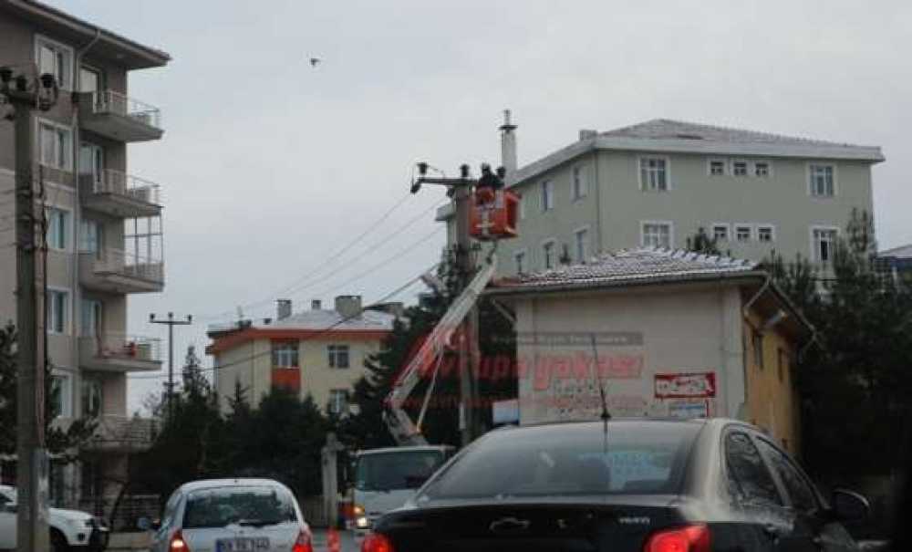 Çorlu`ya Yılın İlk Karı Yağdı