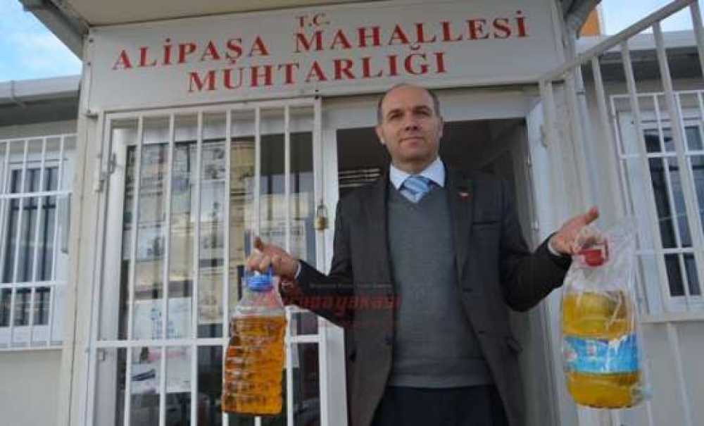 Bu Mahallenin Atık Yağları Muhtarlıkta Toplanıyor