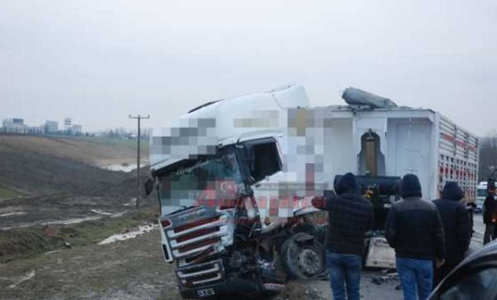 Tir Ve Kamyon Çarpıştı