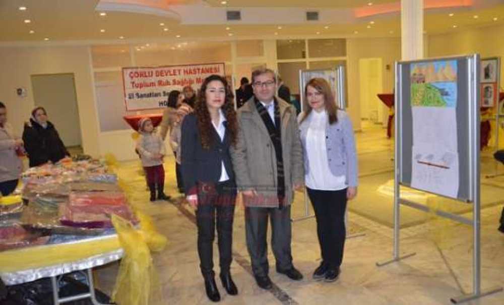 Tedavi Gören Hastalardan El Sanatları Sergisi