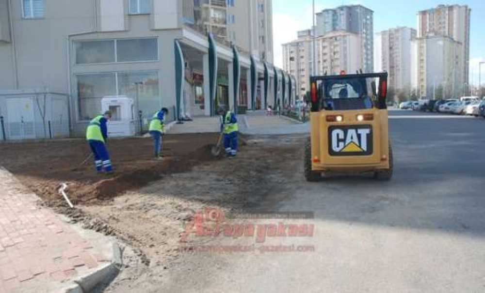 Park Ve Bahçeler Müdürlüğü Ekiplerinden Çevre Düzenlemesi