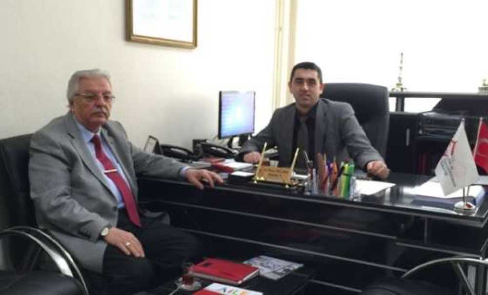 Milli Eğitim Müdürü Güçlü`den Sosyal Hizmet Müdürü Müjde'ye Ziyaret