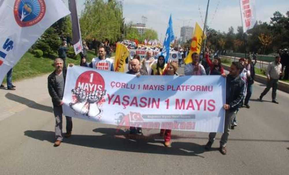 Çorlu`da 1 Mayıs Coşkusu