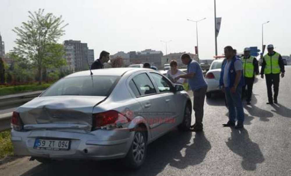 Çorlu'da Zincirleme Trafik Kazası