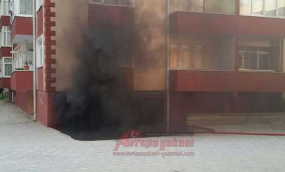 Kazan Dairesinde Çıkan Yangın Korkuttu