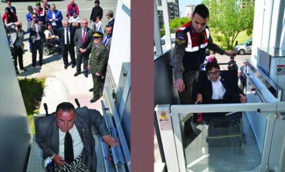 Çorlu Jandarma Komutanlığına Engelli Asansörü