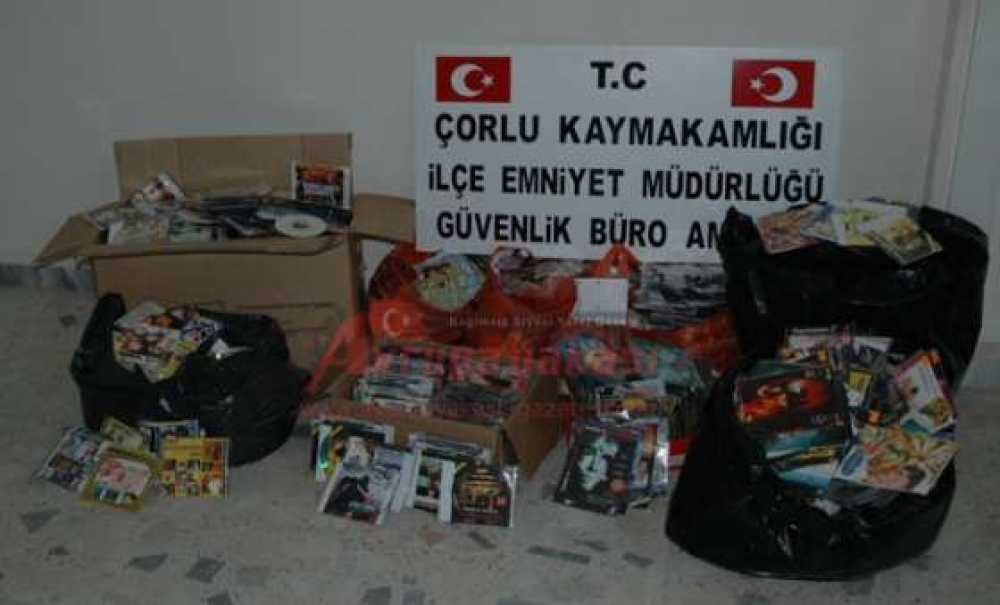 Çorlu`da Korsan Dvd Operasyonu