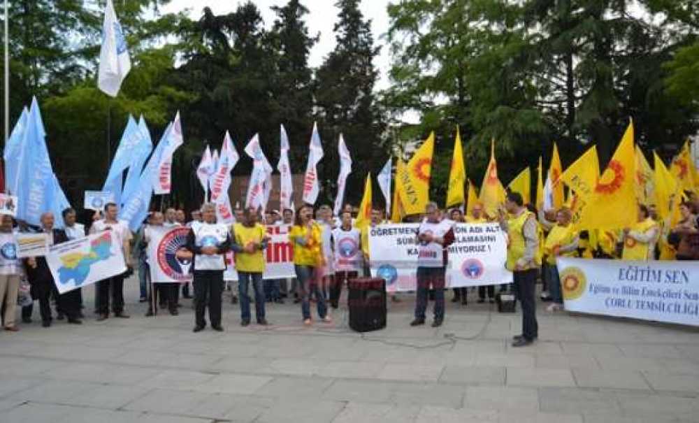 Çorlu`da Öğretmenlerden Rotasyon Tepkisi