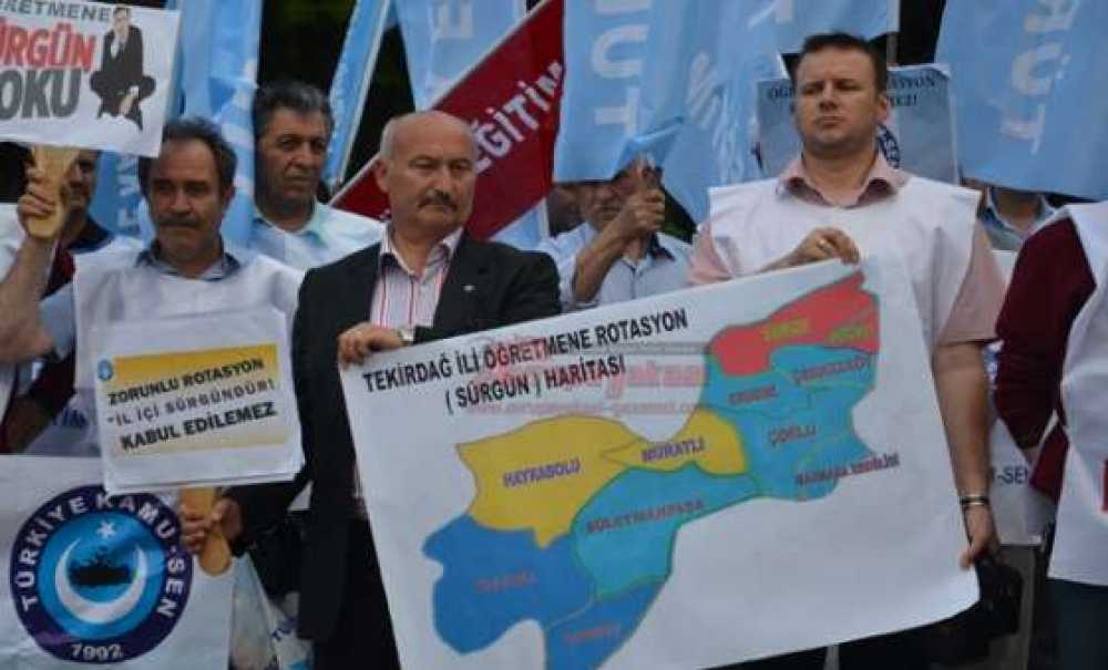 Çorlu`da Öğretmenlerden Rotasyon Tepkisi