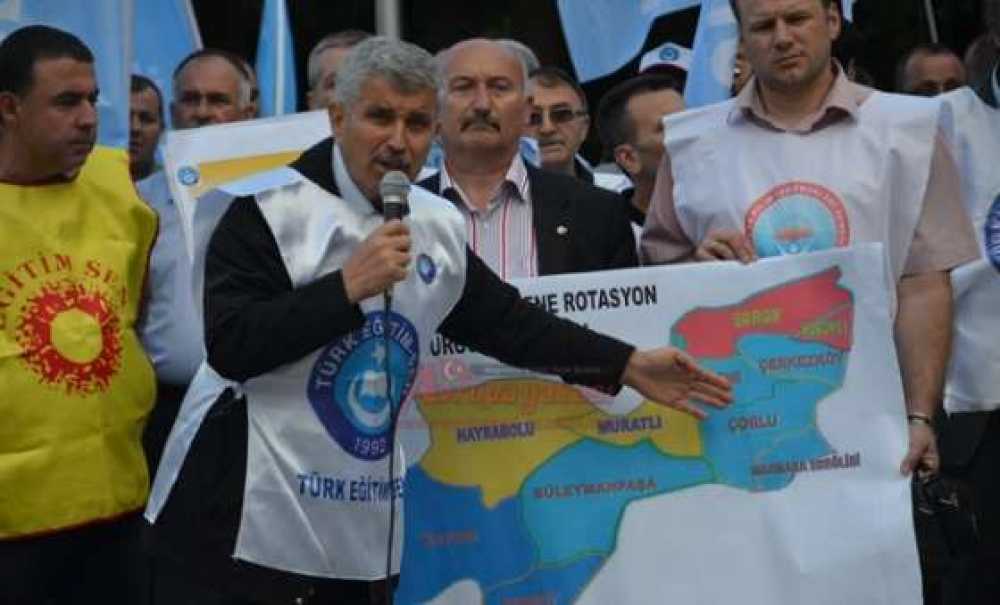 Çorlu`da Öğretmenlerden Rotasyon Tepkisi