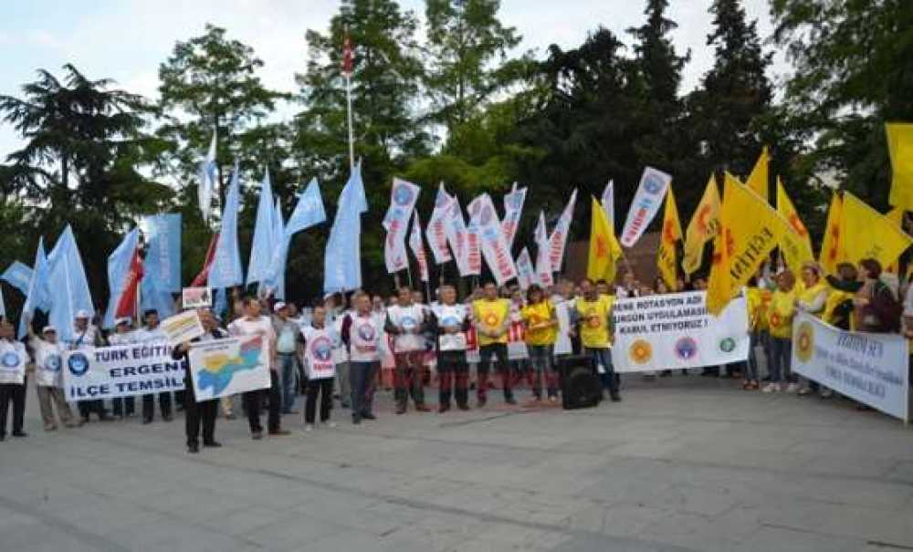 Çorlu`da Öğretmenlerden Rotasyon Tepkisi