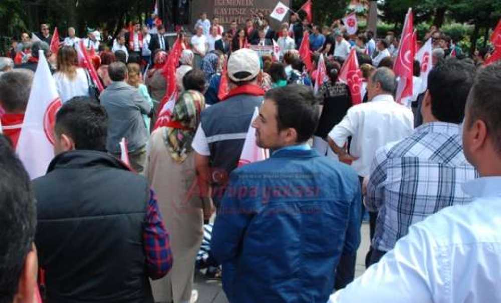 Çorlu`daki Mhp`liler Bülent Belen Ile Yürüdü