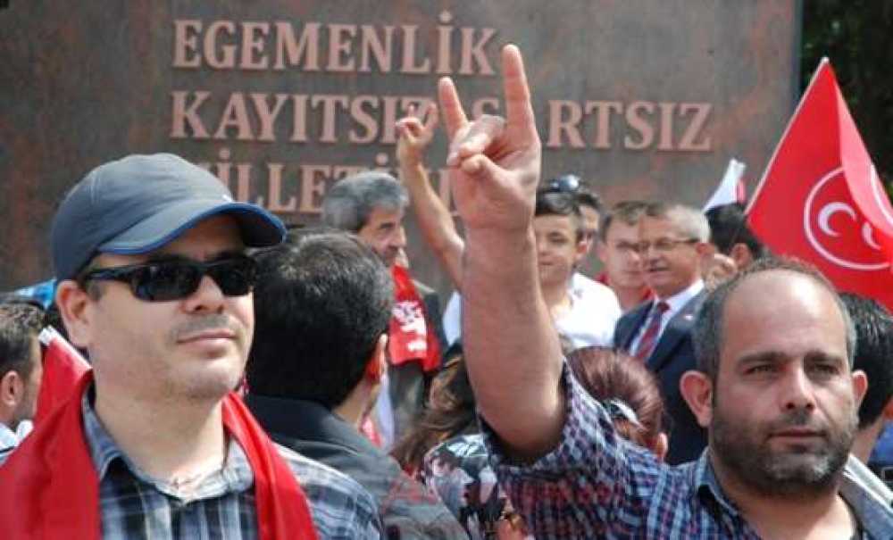 Çorlu`daki Mhp`liler Bülent Belen Ile Yürüdü