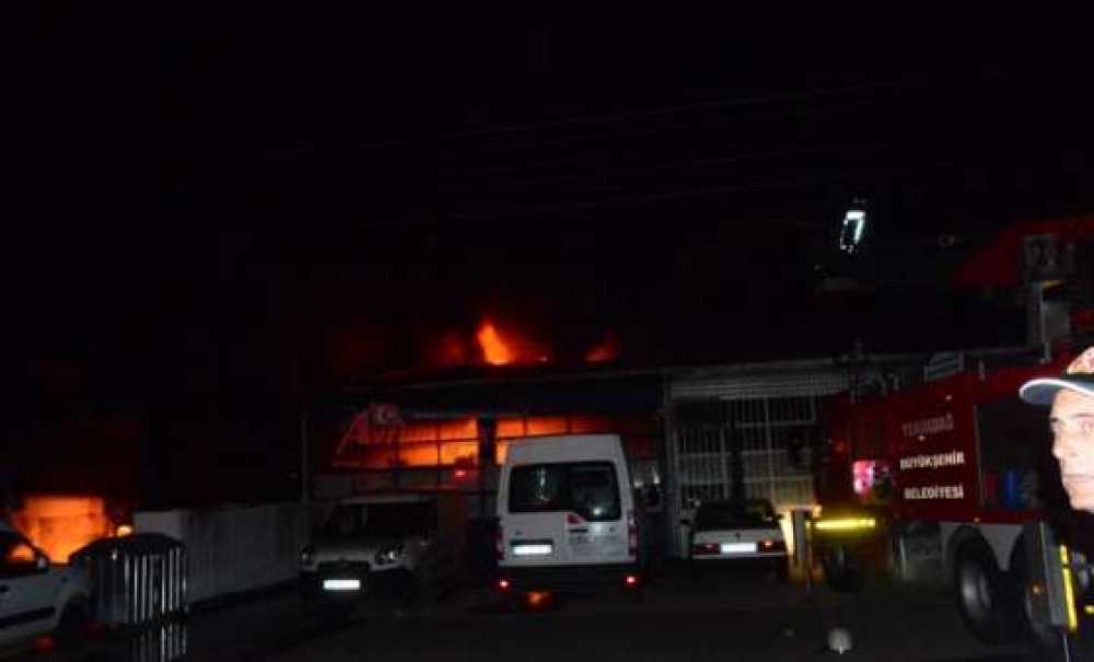 Oto Tamir Atölyesinde Patlama Ve Yangın