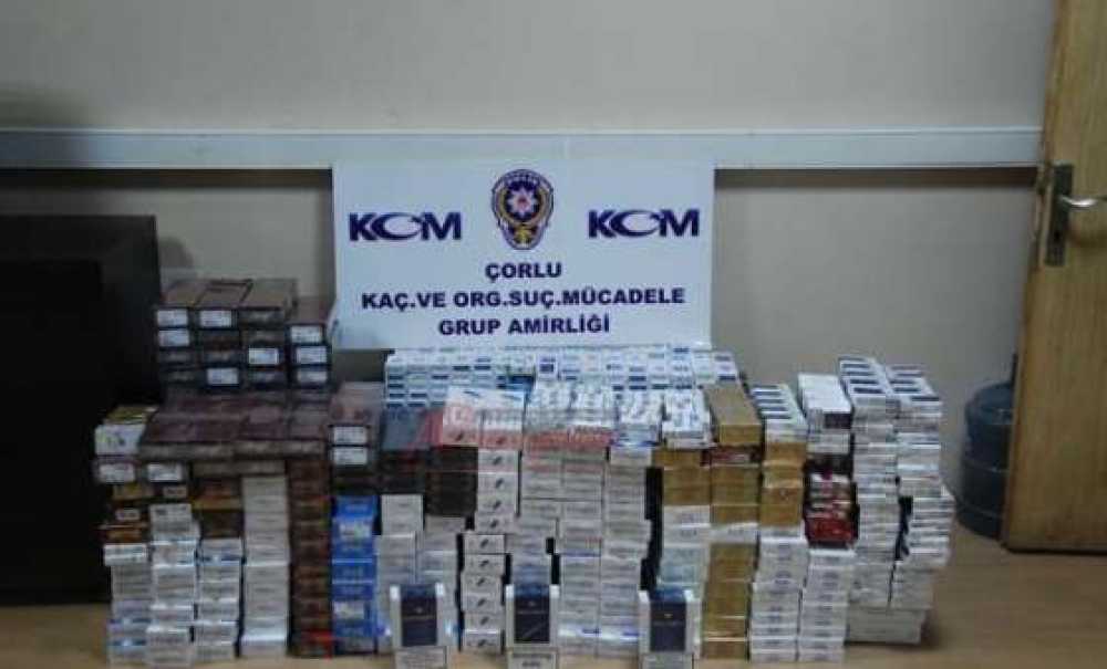 Çorlu`da Bin Paket Kaçak Sigara Ele Geçirildi