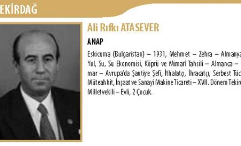 Eski Vekil Atasever Hayatını Kaybetti