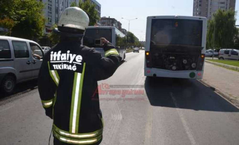 Halk Otobüsünde Yangın Paniği