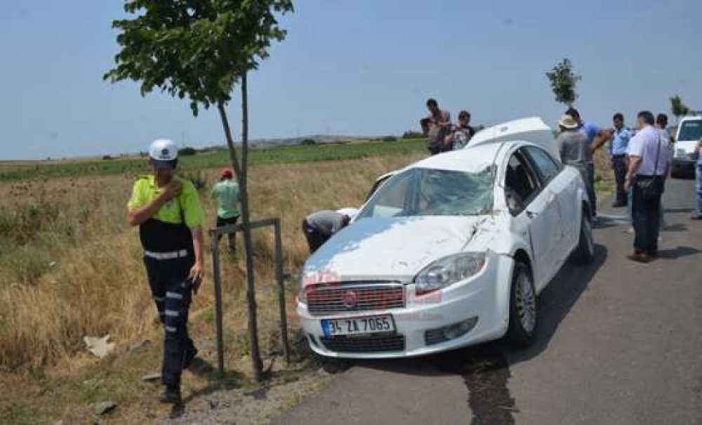 Çorlu`da Kaza 3 Yaralı (Görüntülü)
