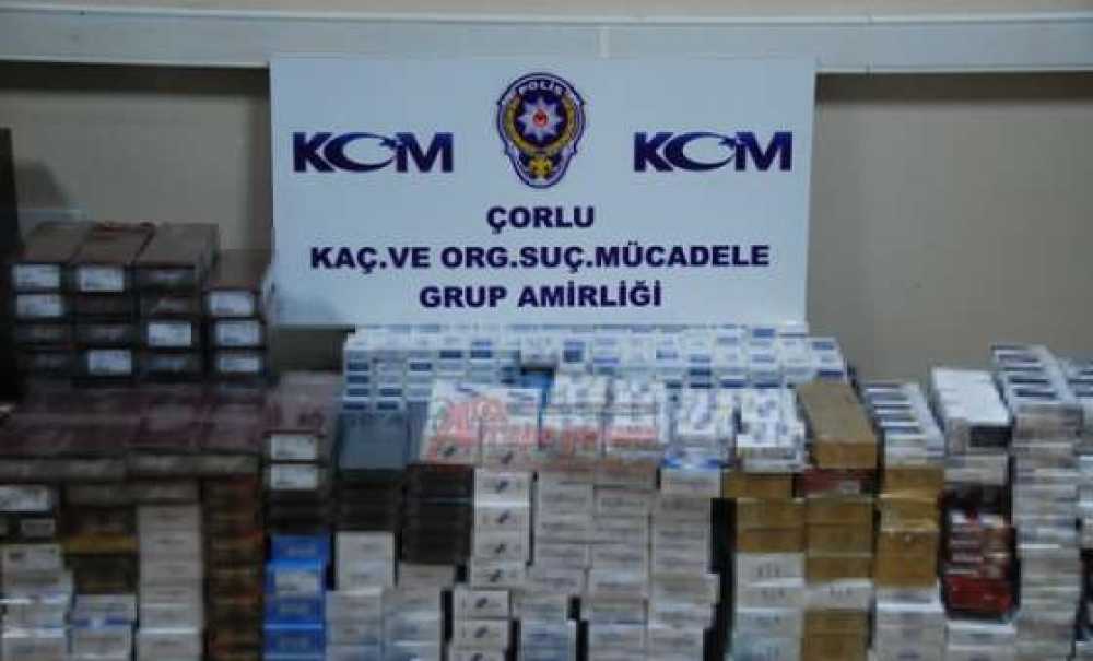 Çorlu'da 2 Bin 100 Paket Kaçak Sigara Ele Geçirildi