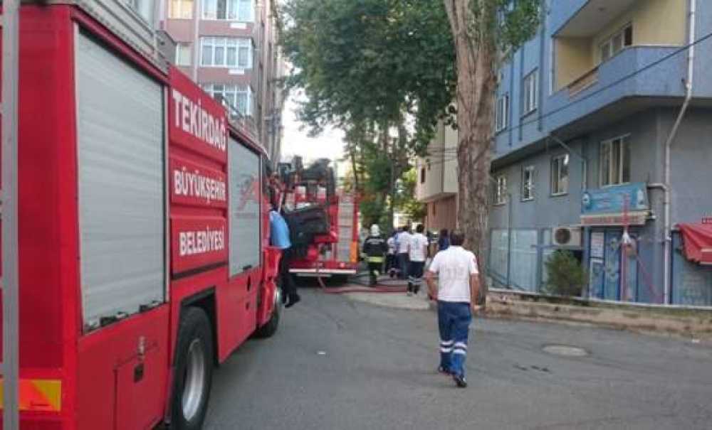 Çorlu`da Asansör Yangını 1 Yaralı