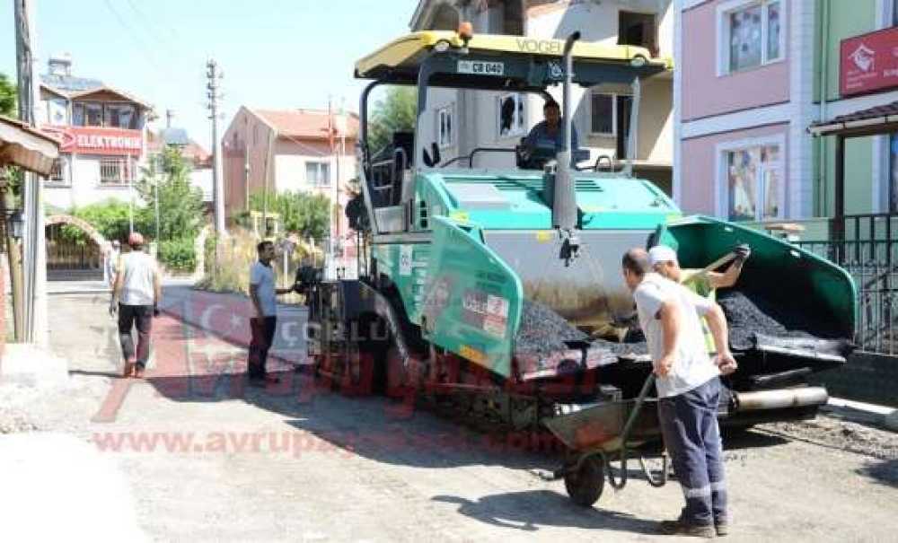 Çorlu`da Asfaltlama Çalışmaları Devam Ediyor