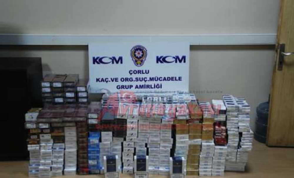 Çorlu'da Bin Paket Kaçak Sigara Ele Geçirildi