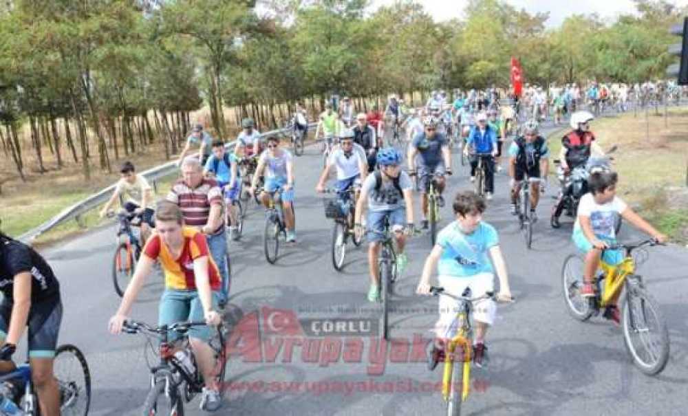 Çorlulular Bisikletlerine Binerek Harekete Geçti