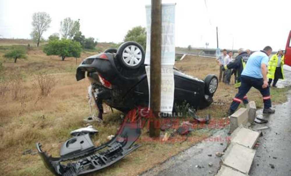 Yağışlı Hava Kazaya Neden Oldu
