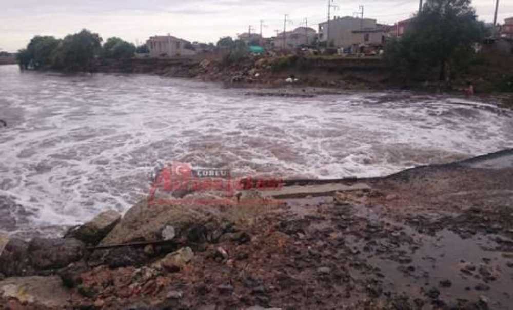 Çorlu Deresi Taştı