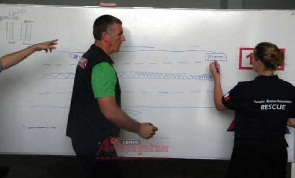 Fransız İtfaiyecilerden Çorlulu İtfaiyecilere Eğitim