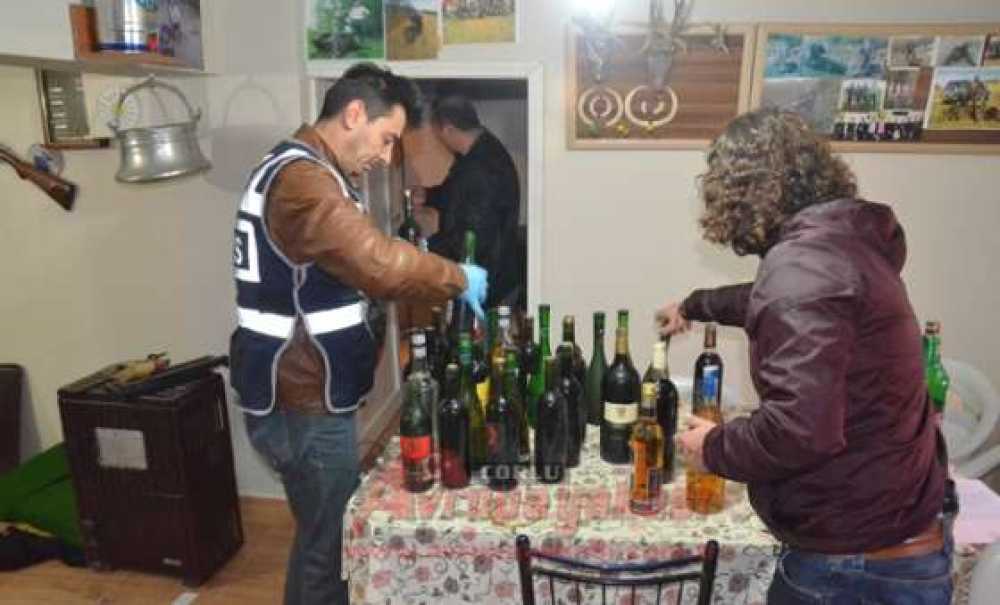 Çorlu'da Kaçak İçki Operasyonu