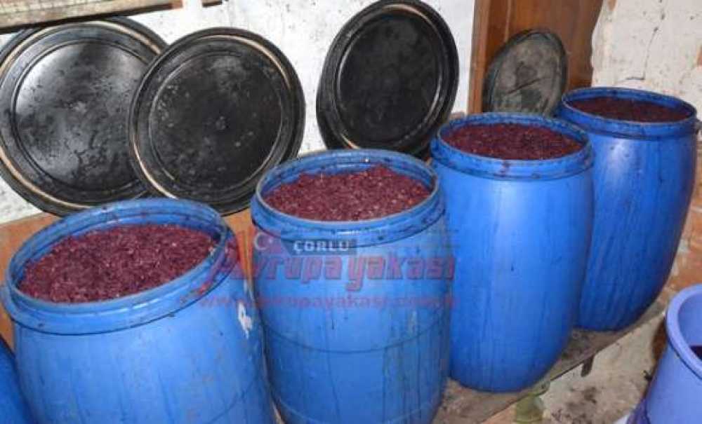 Çorlu'da Kaçak İçki Operasyonu