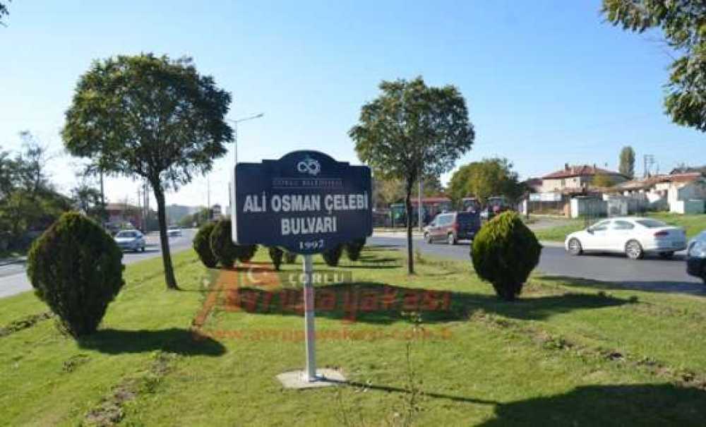 Ali Osman Çelebi Bulvarına Tabela