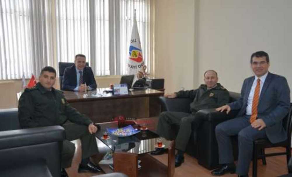 Jandarma Komutanlarından Başkanlar Sülün Ve Güleroğlu`na Ziyaret