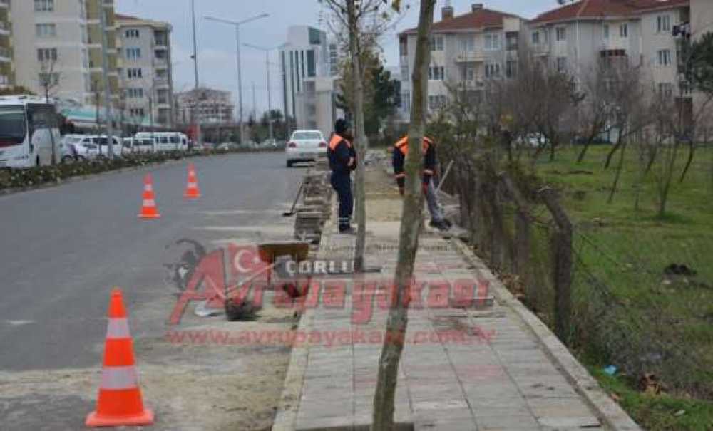 Kaldırımlar Yapılmaya Başlandı