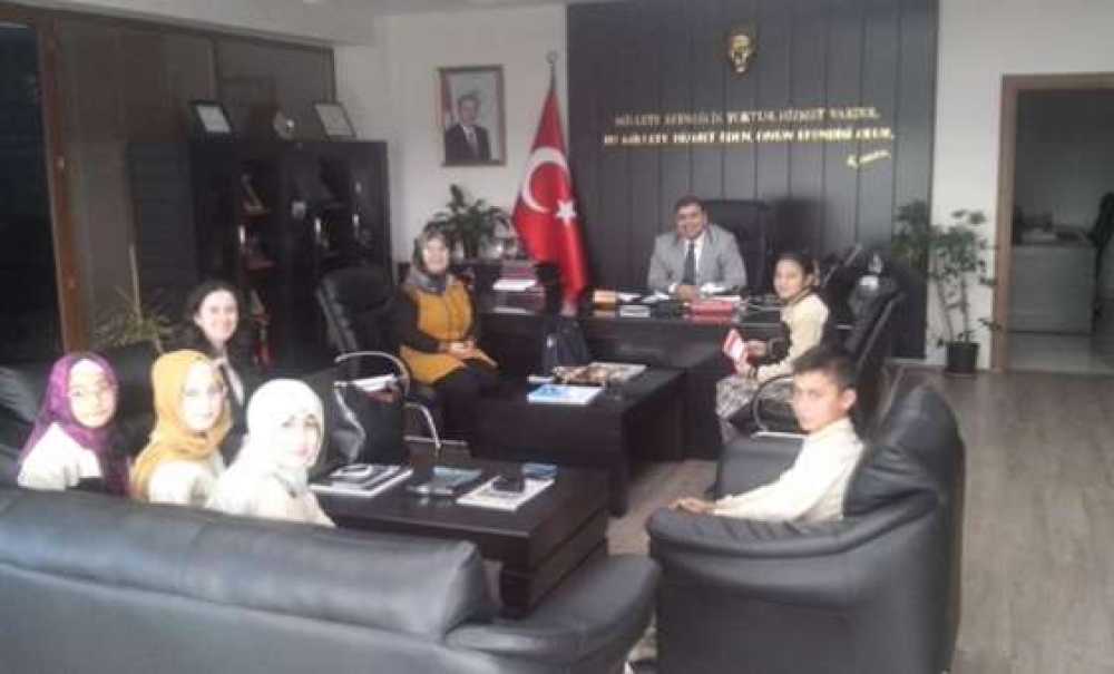 Ergene İmam Hatip Ortaokulu Öğrencilerinden Kaymakam Kızıltoprak`a Ziyaret