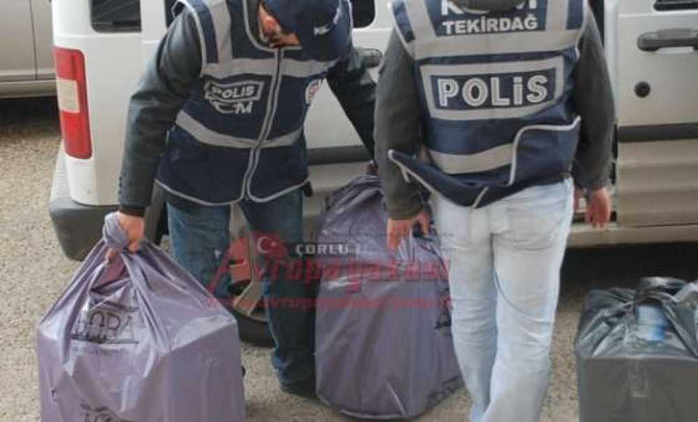 Çorlu Kom 3 Bin 800 Paket Kaçak Sigara Ele Geçirdi