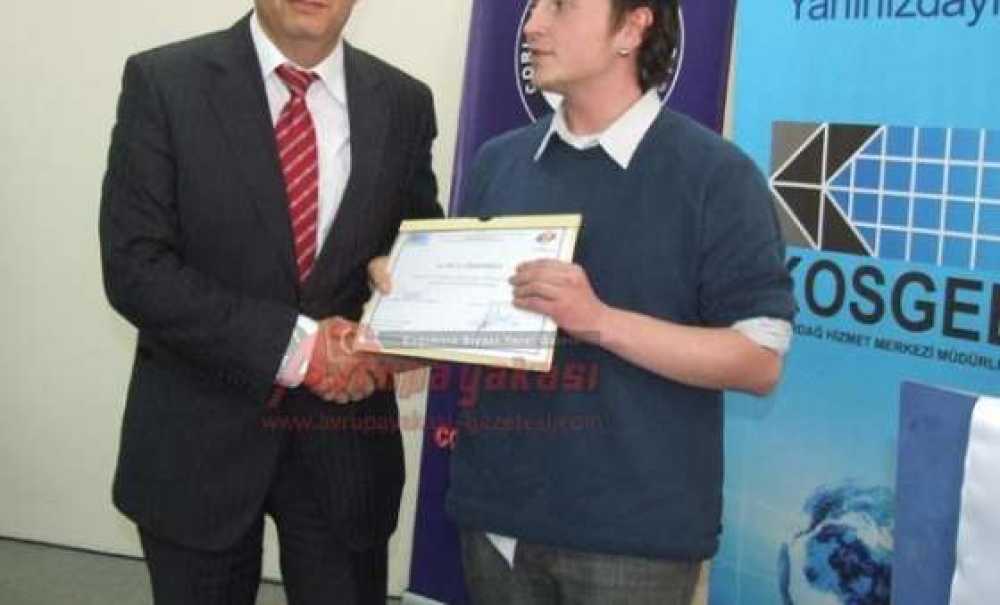 Çorlu Tso Ve Kosgeb Kursiyerlerine Sertifika