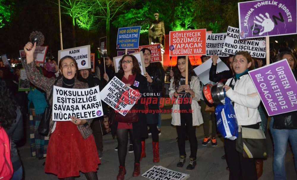 Çorlu Kadın Platformu'ndan Kadınlar Günü Eylemi