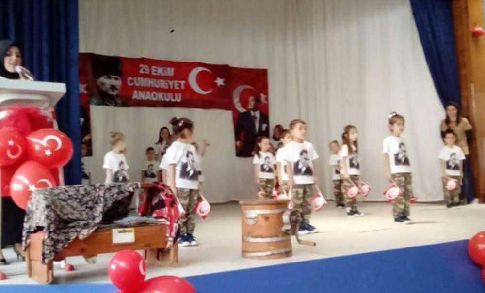 Fatih Kur`an Kursu Öğrencilerinden Cumhuriyet Anaokulu`na Ziyaret