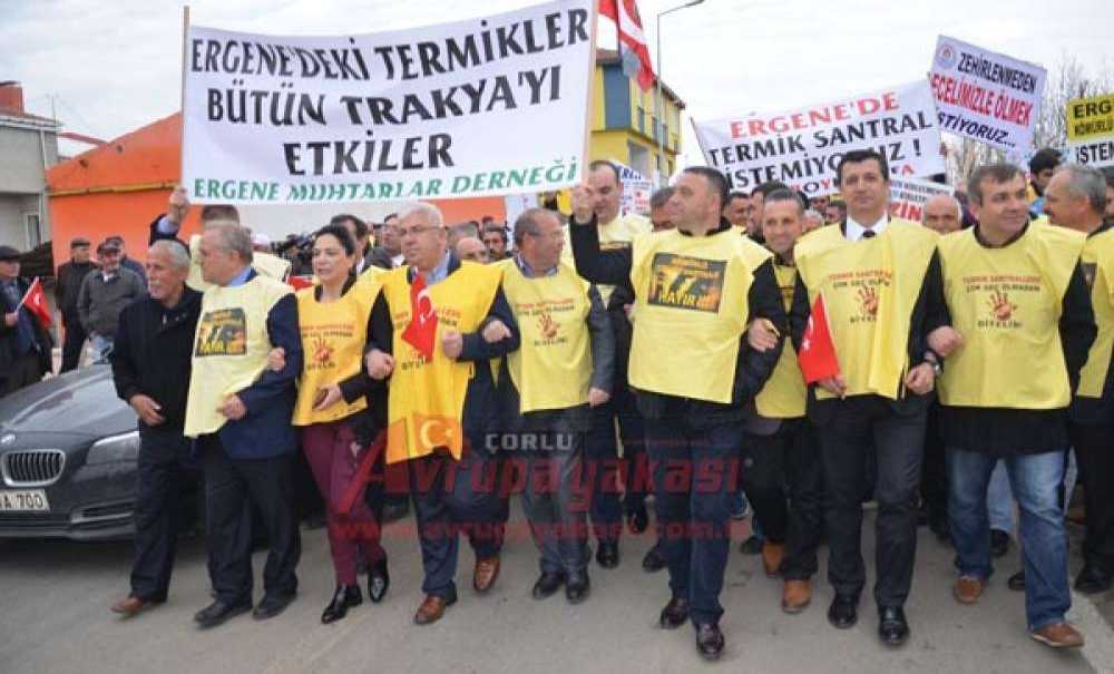 Ergeneliler Termik Santrale Karşı Yürüdü